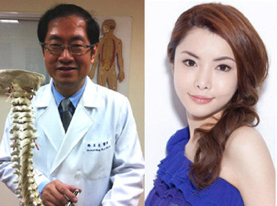 台北榮總神經修復科主任鄭宏志(左)與嫩妻黃宣菱。(本報資料照片、取材自小羅家族)