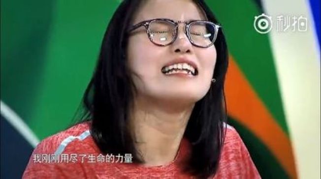 傅園慧在節目中不斷展現可愛本性。圖/翻攝自微博電視