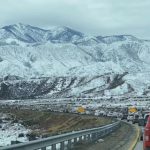 賭城返洛迎雪景 沿途冰雕玉砌